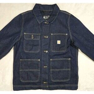 Carhartt Relaxed Fit Blue Denim Jacket Womens Medium 8-10